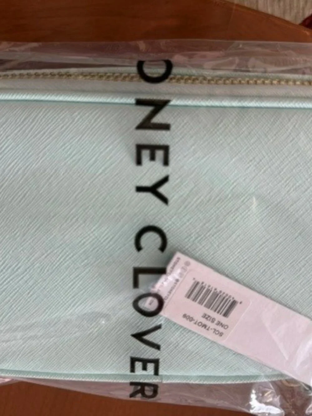NEW NWT STONEY CLOVER LANE SCL MIRROR POUCH ZIPPER TEXTURED LEATHER $128